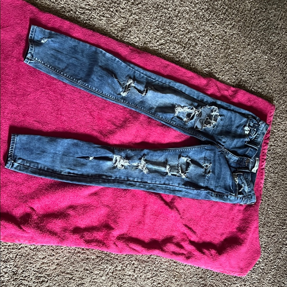 Mudd Distressed Blue Skinny Jeans